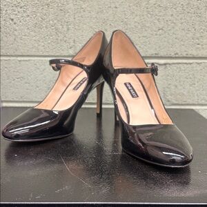 Nine West Black Patent Mary Jane Heels